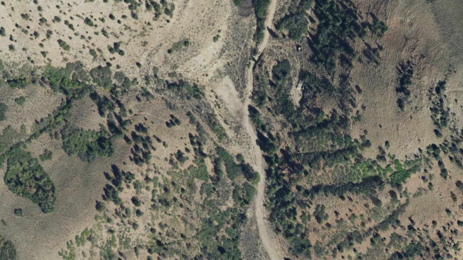 Aerial survey view of The White Lady of Spring Canyon (Latuda)