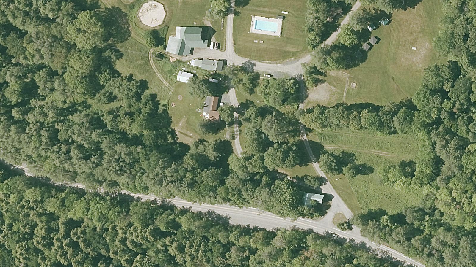 Aerial survey view of Camp Farnsworth