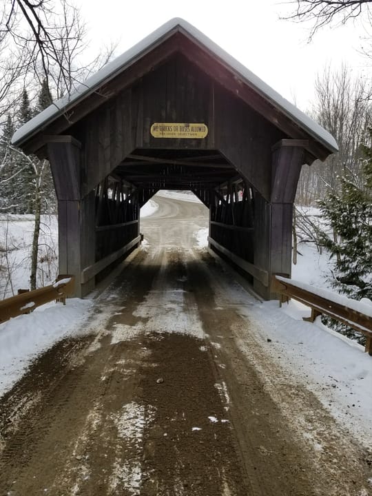 Gold Brook Covered Bridge (Emily's Bridge) in Stowe, Vermont