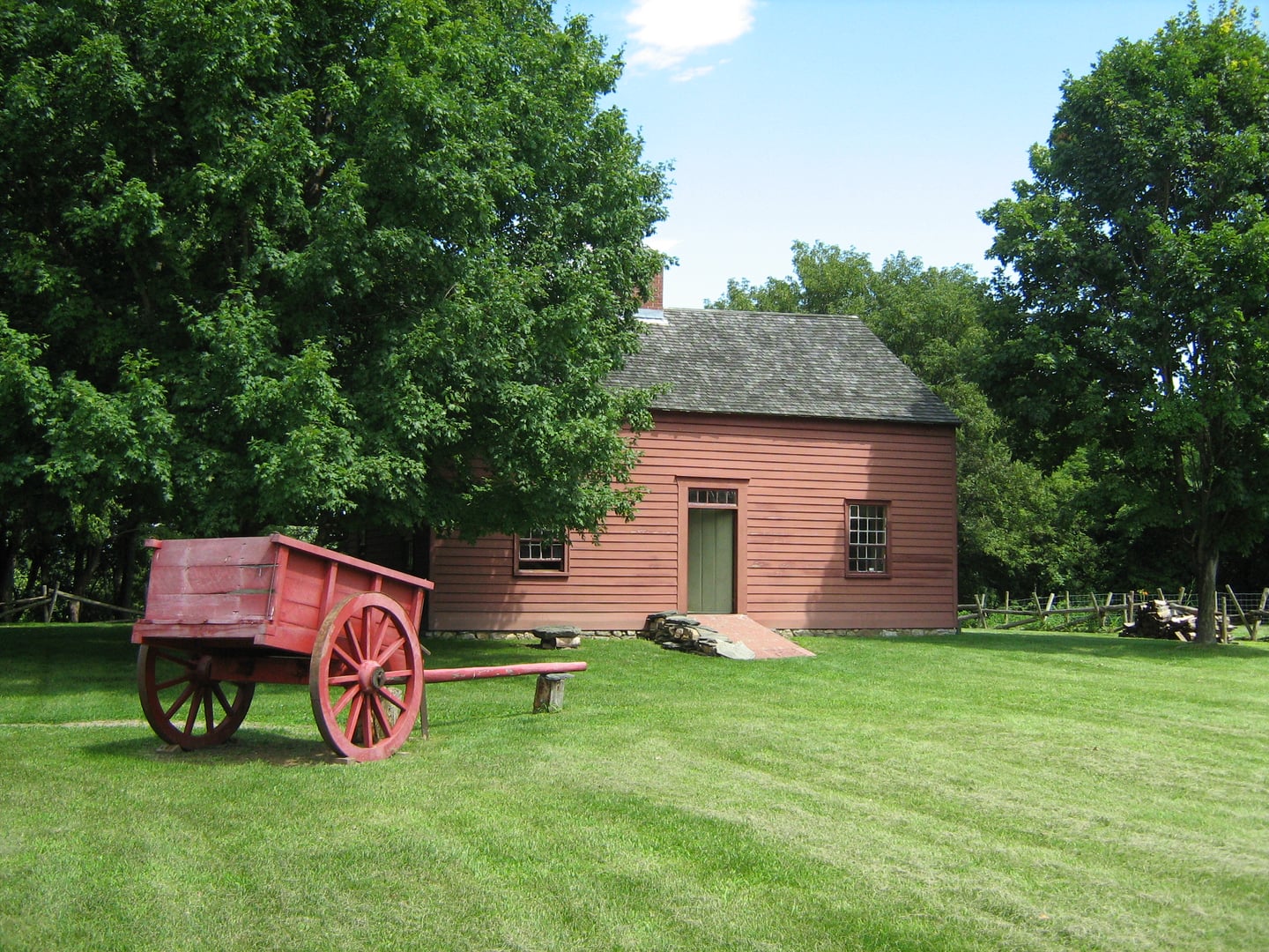 Wood-frame farmhouse of Ethan Allen, built c. 1787 on the Winooski River floodplain in Burlington, Vermont