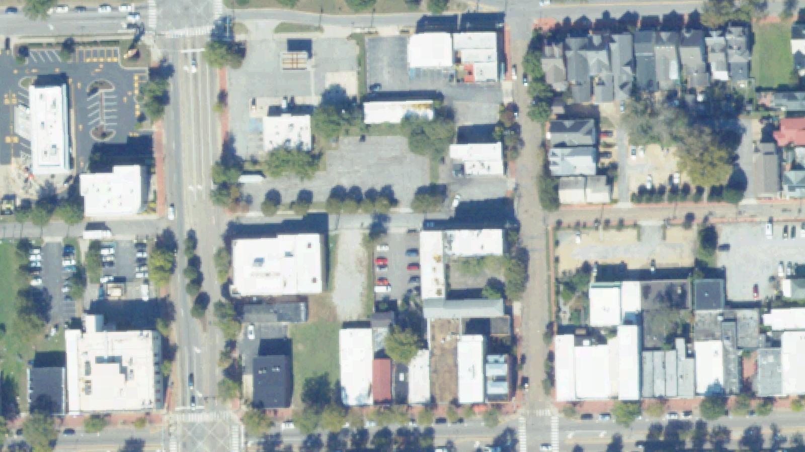 Aerial survey view of Cedar Grove Cemetery (Portsmouth)