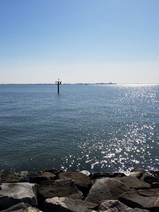 The shores of Fort Monroe along the Chesapeake Bay is thought to be the landing spot for the first Africans brought to English-speaking North America in 1619.
