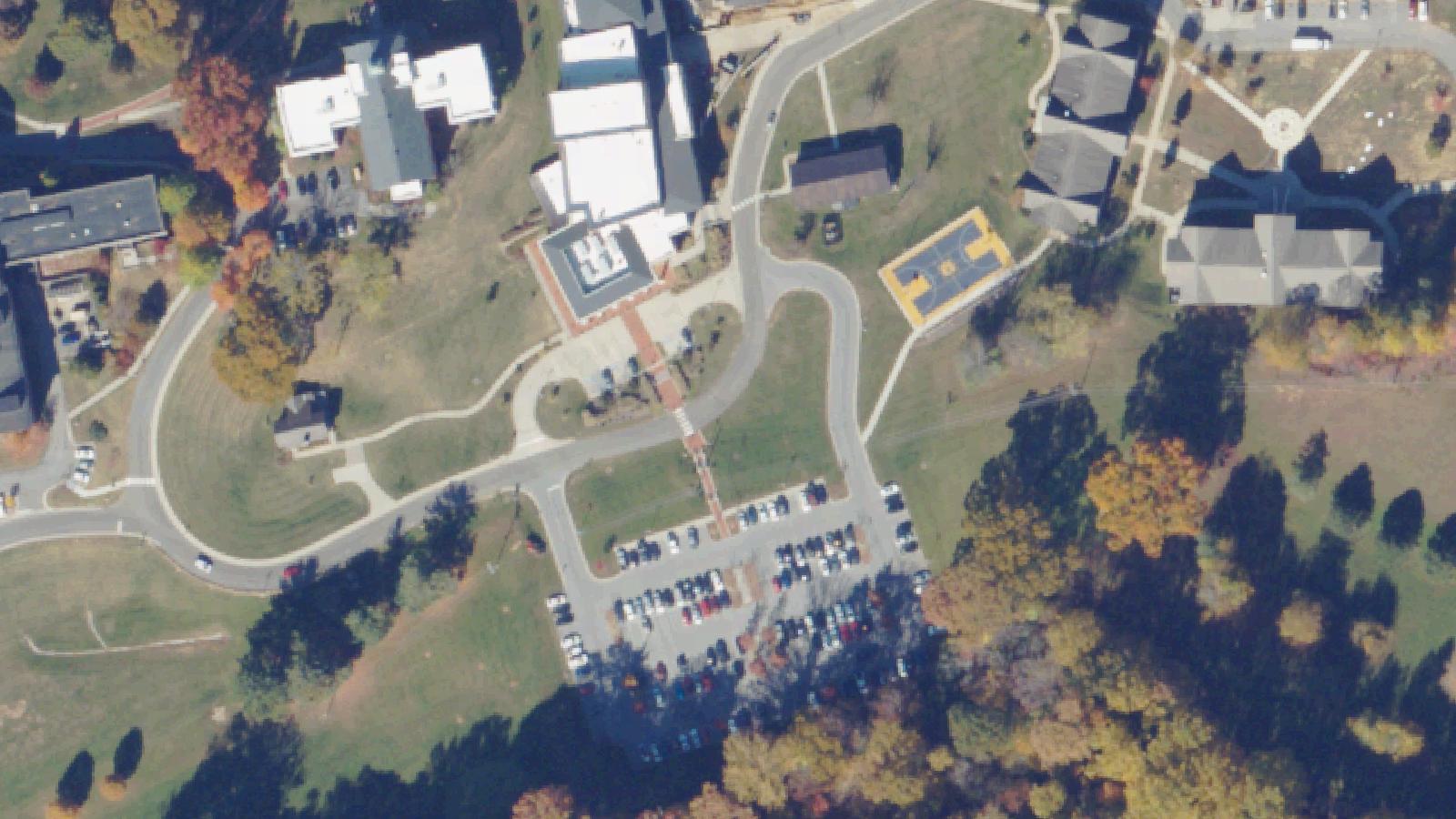 Aerial survey view of Emory & Henry College