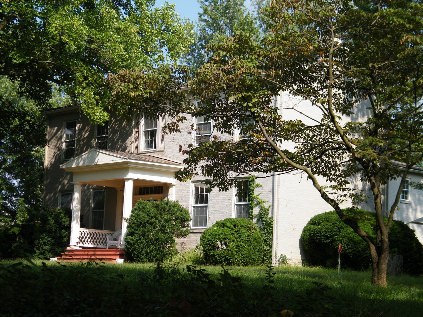 Preserved 1860s brick house at Fort Collier Civil War Center, Winchester, Virginia