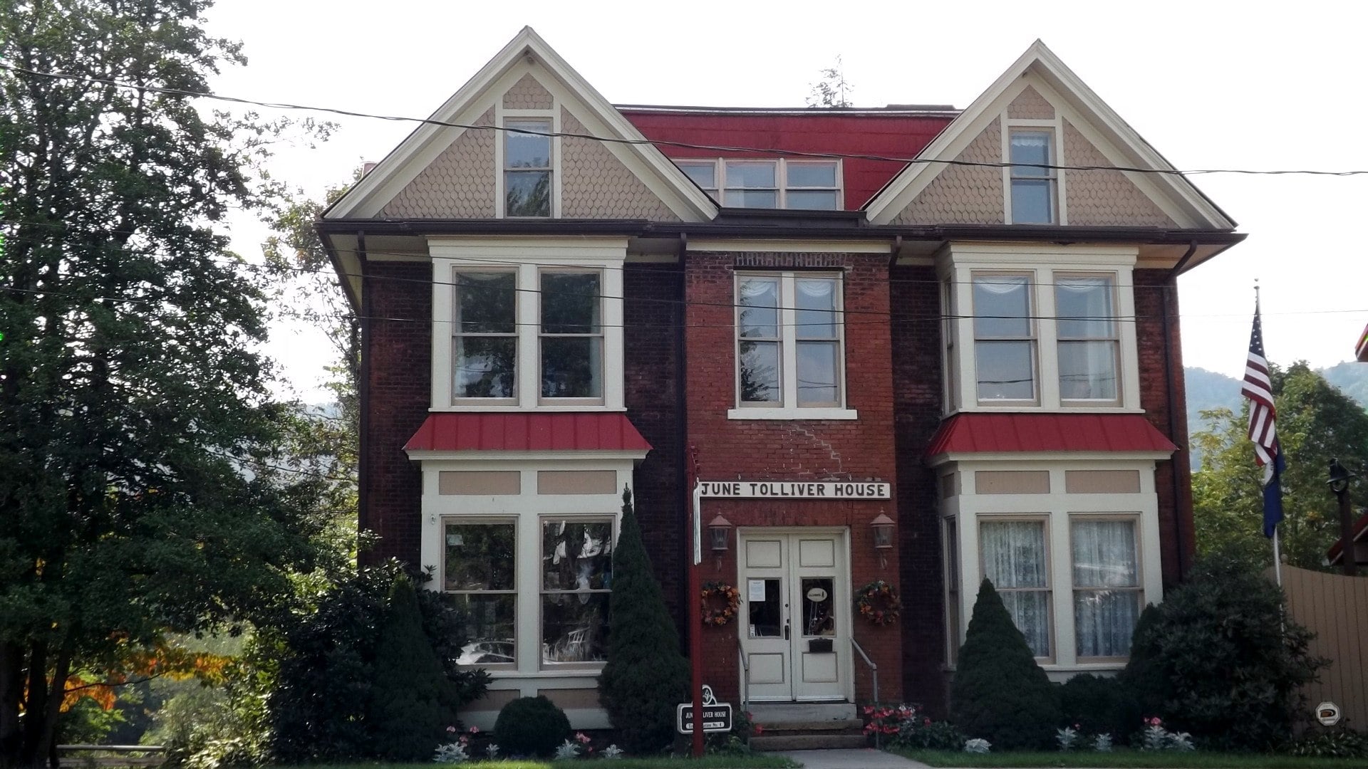 June Tolliver House Queen Anne brick facade in Big Stone Gap Virginia