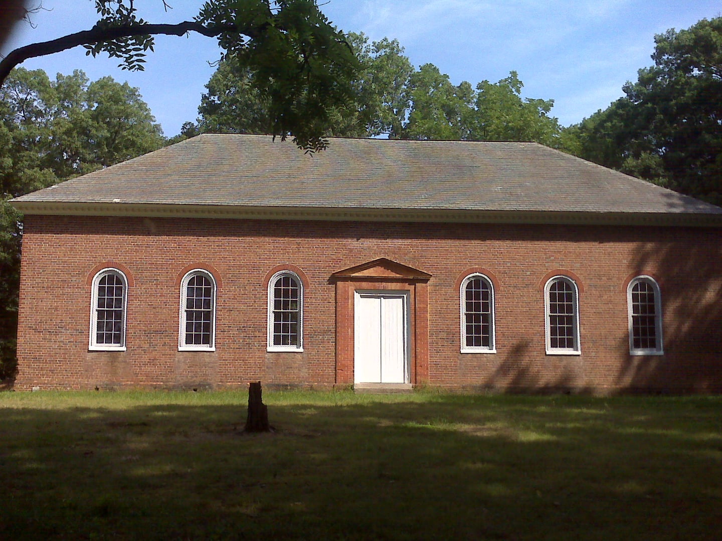 Lamb's Creek Church, a 1769 colonial brick Anglican church near Sealston, King George County, Virginia