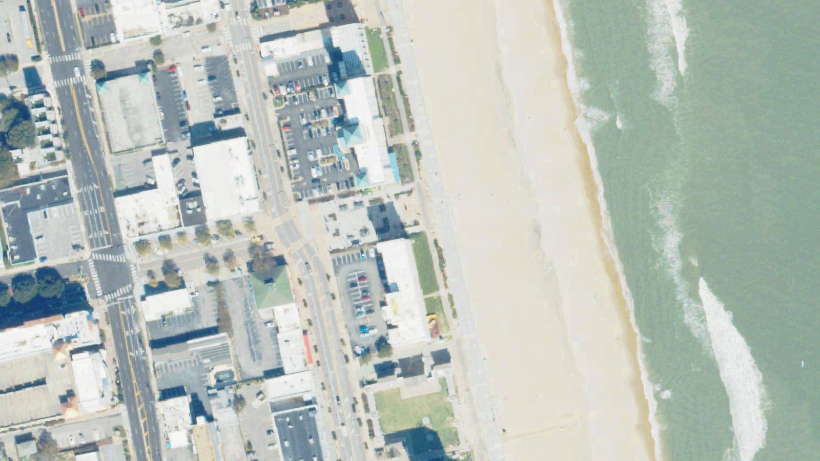 Aerial survey view of Norwegian Lady Statues