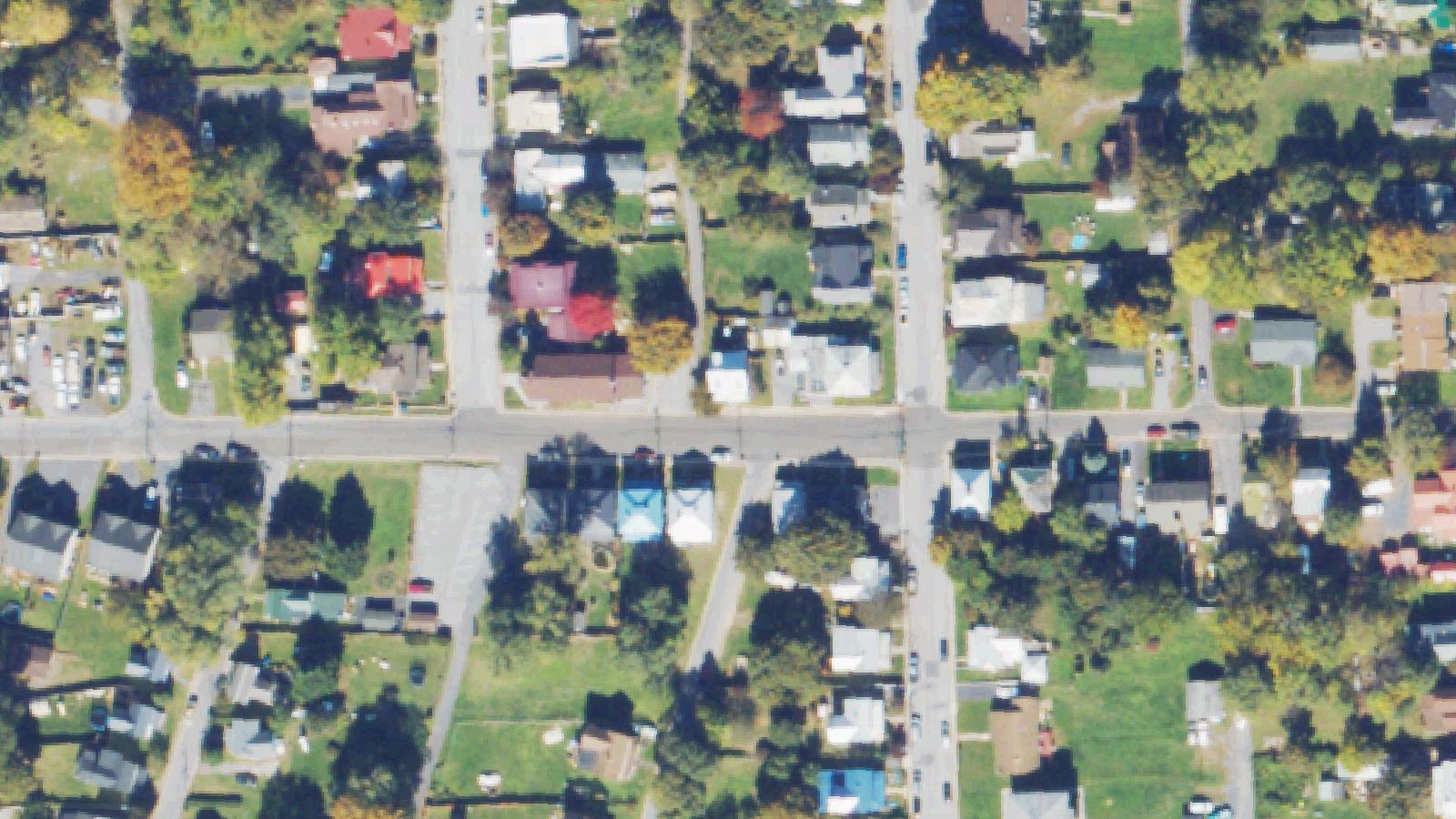 Aerial survey view of Prospect Hill Cemetery