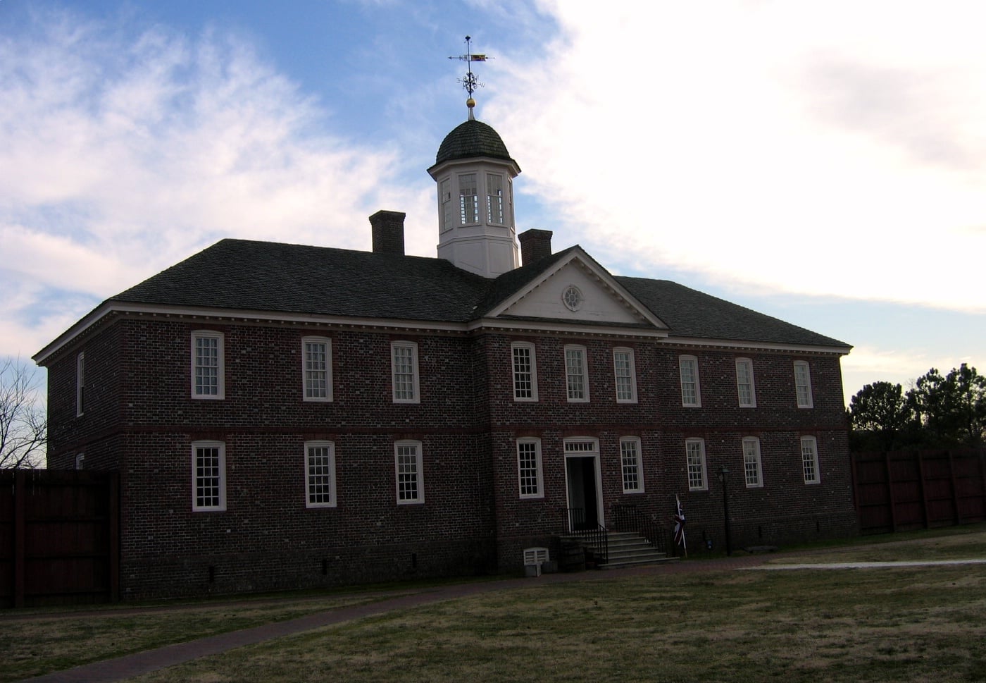 Reconstructed 1773 Public Hospital for Persons of Insane and Disordered Minds, the first U.S. mental hospital, in Colonial Williamsburg, Virginia