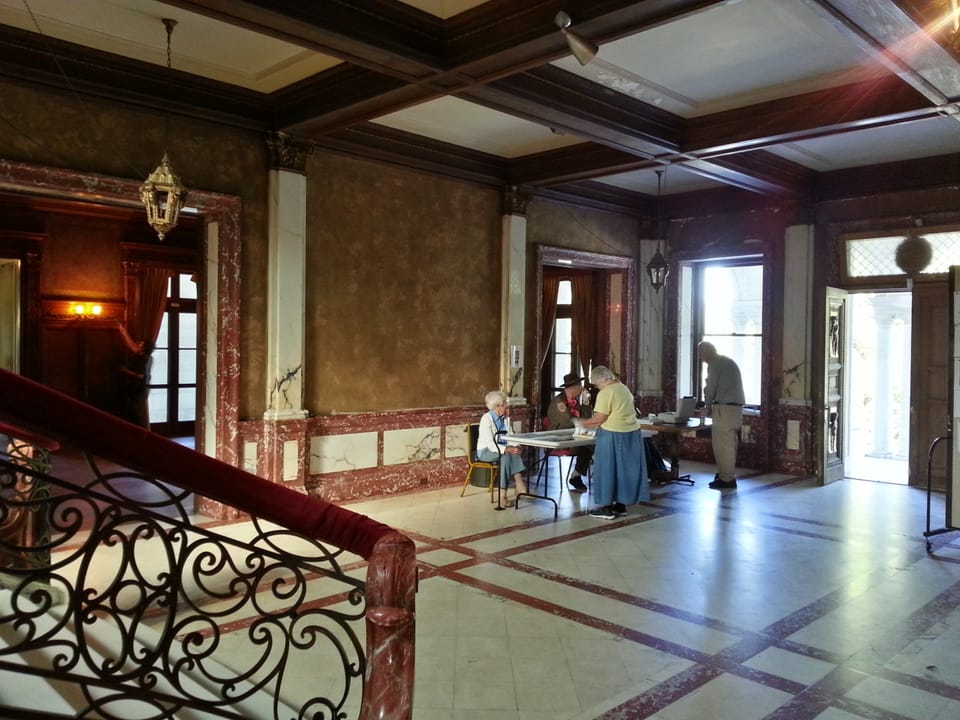 The main entrance hall at Swannanoa, photographed during a public open visitation day