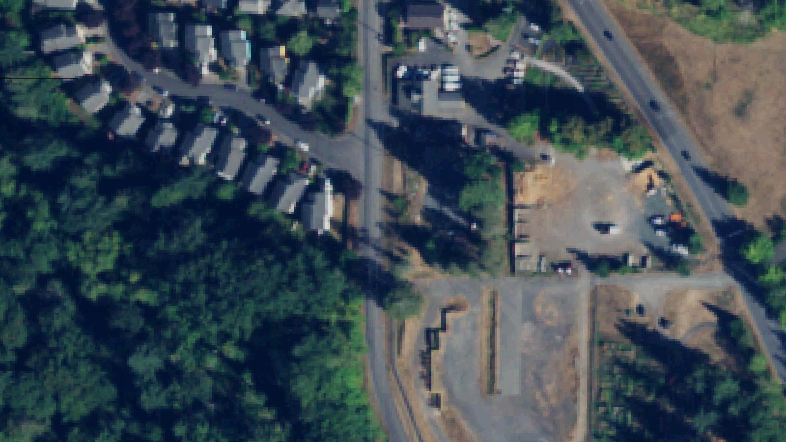 Aerial survey view of Bayview Cemetery