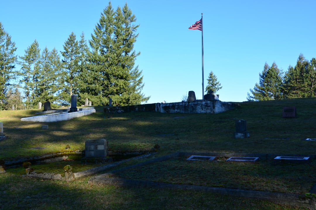 Black Diamond Cemetery on Cemetery Hill Road, King County, Washington, established 1884