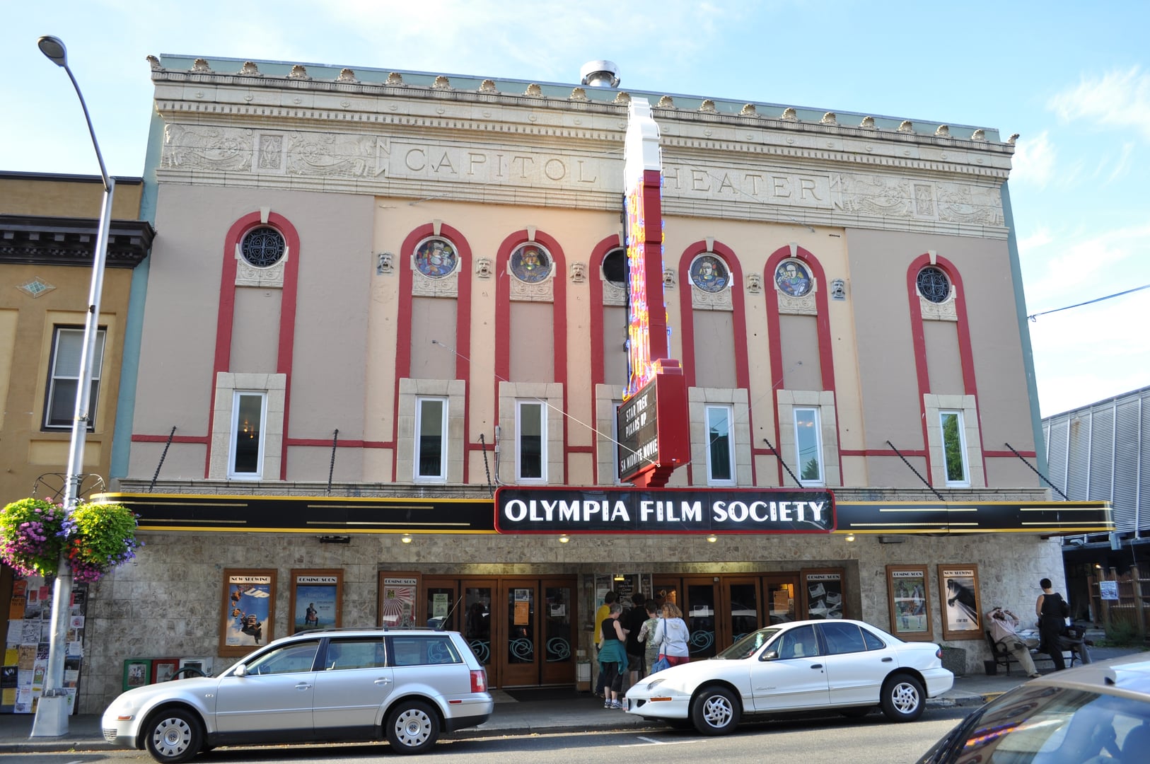 Exterior of the Capitol Theater at 206 East Fifth Avenue in downtown Olympia, Washington