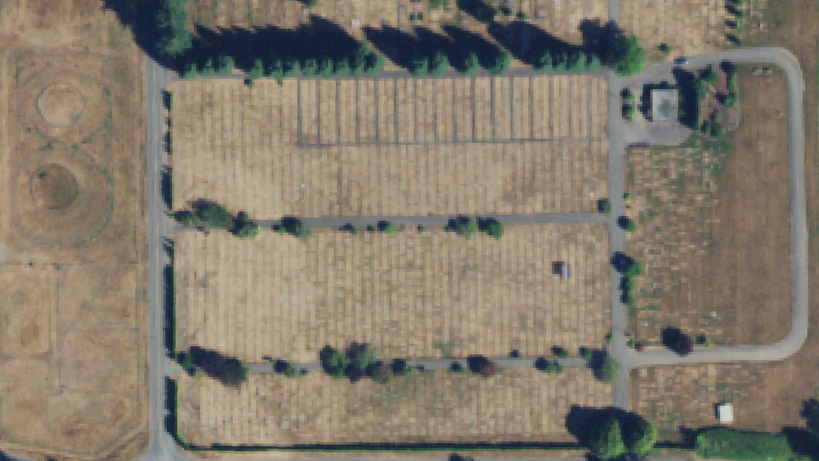 Aerial survey view of Maltby Cemetery