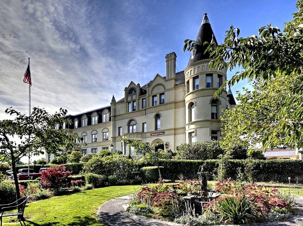 Manresa Castle historic 1892 hotel building exterior in Port Townsend, Washington