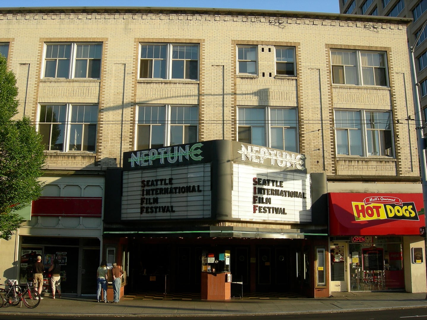 The Neptune Theater in Seattle's University District during the Seattle International Film Festival, a 1921 venue at NE 45th Street and Brooklyn Avenue.