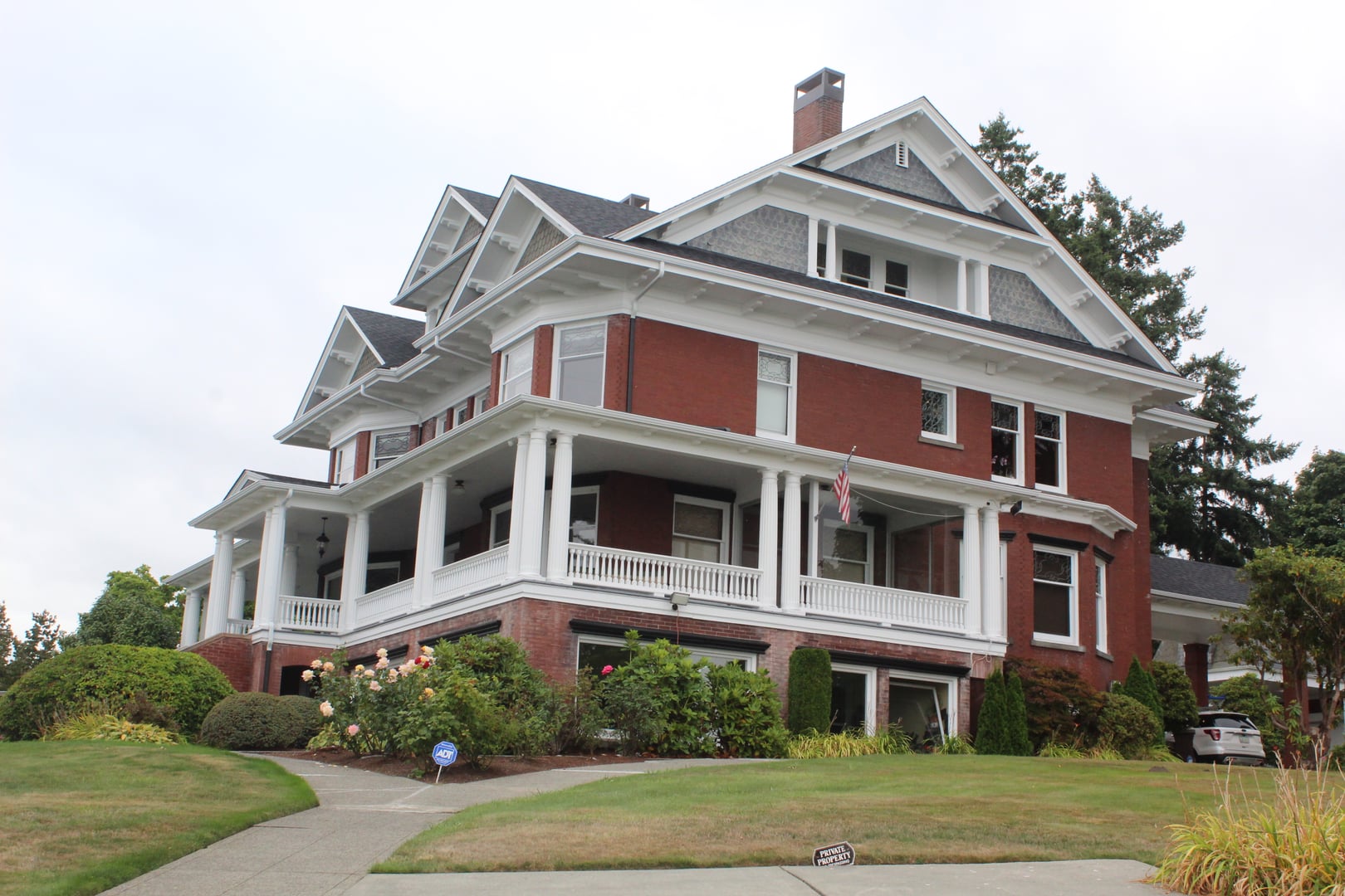 The Rucker Mansion, a 1905 historic home built by Everett's founding Rucker family on Rucker Hill in Everett, Washington
