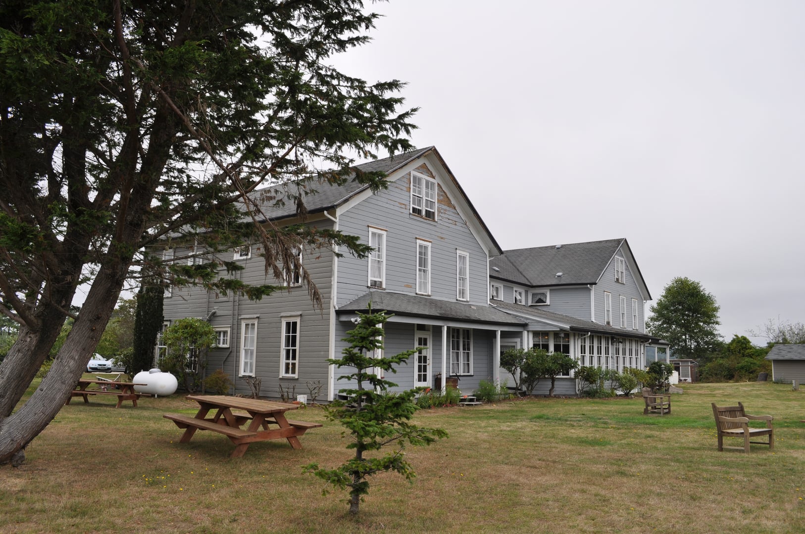 Historic Tokeland Hotel exterior, Washington state's oldest resort hotel, Tokeland, WA
