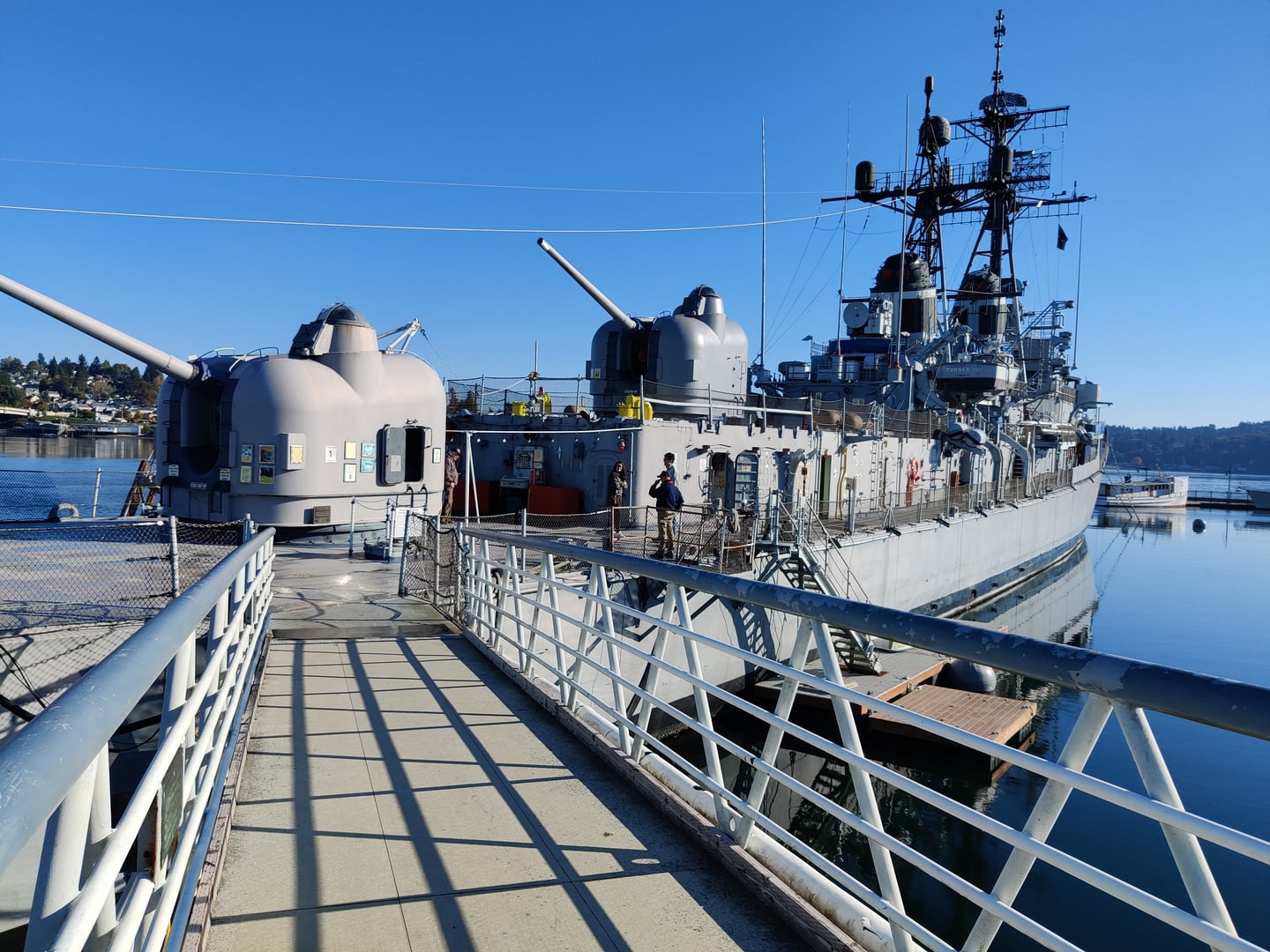 USS Turner Joy destroyer museum ship moored on the Bremerton waterfront in Washington State