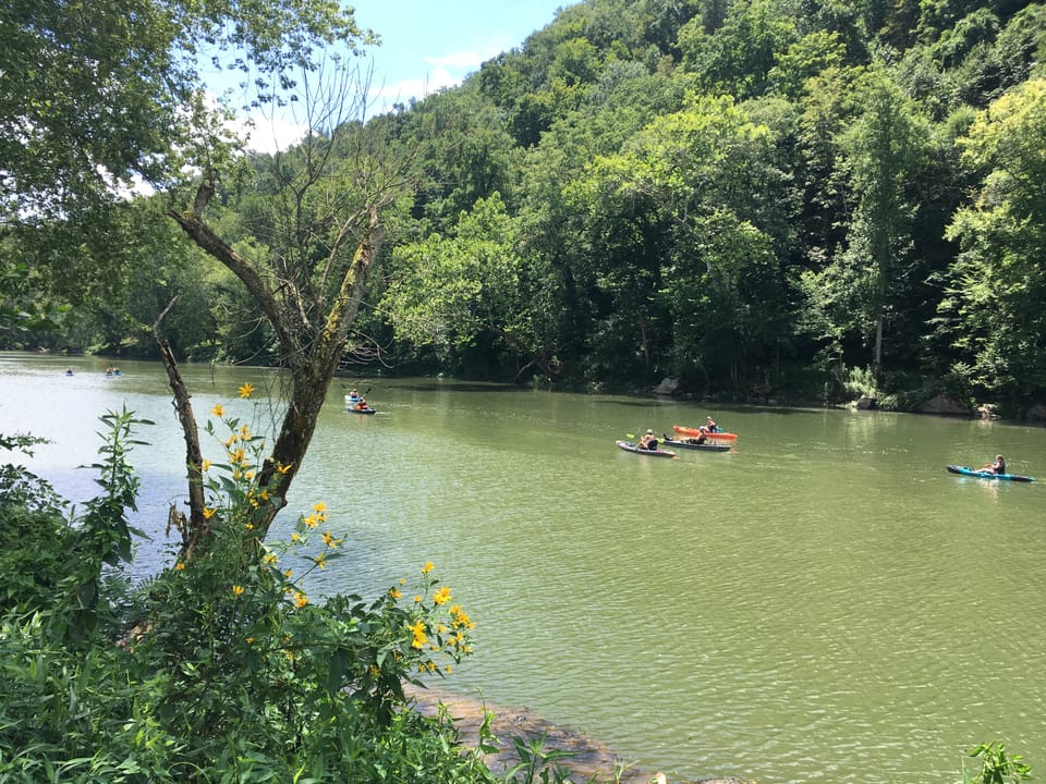 The Greenbrier River south of the Talcott Bridge in Talcott, WV