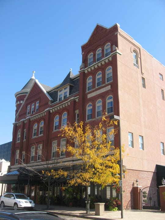 Queen Anne style Blennerhassett Hotel exterior on Market Street in Parkersburg West Virginia