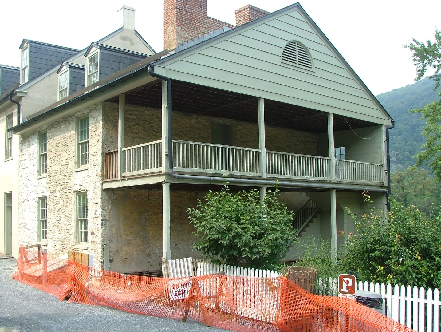 The stone Harper House, oldest surviving building in Harpers Ferry, West Virginia