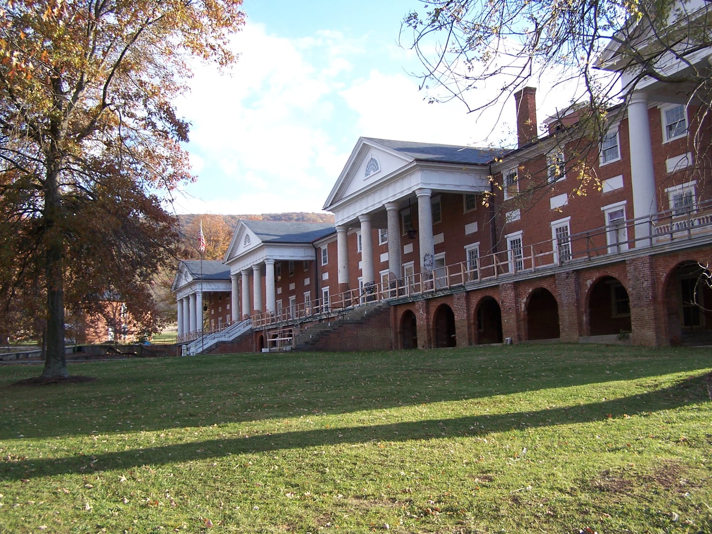 Main building of Sweet Springs Resort, a Federal-style hotel in Monroe County, West Virginia