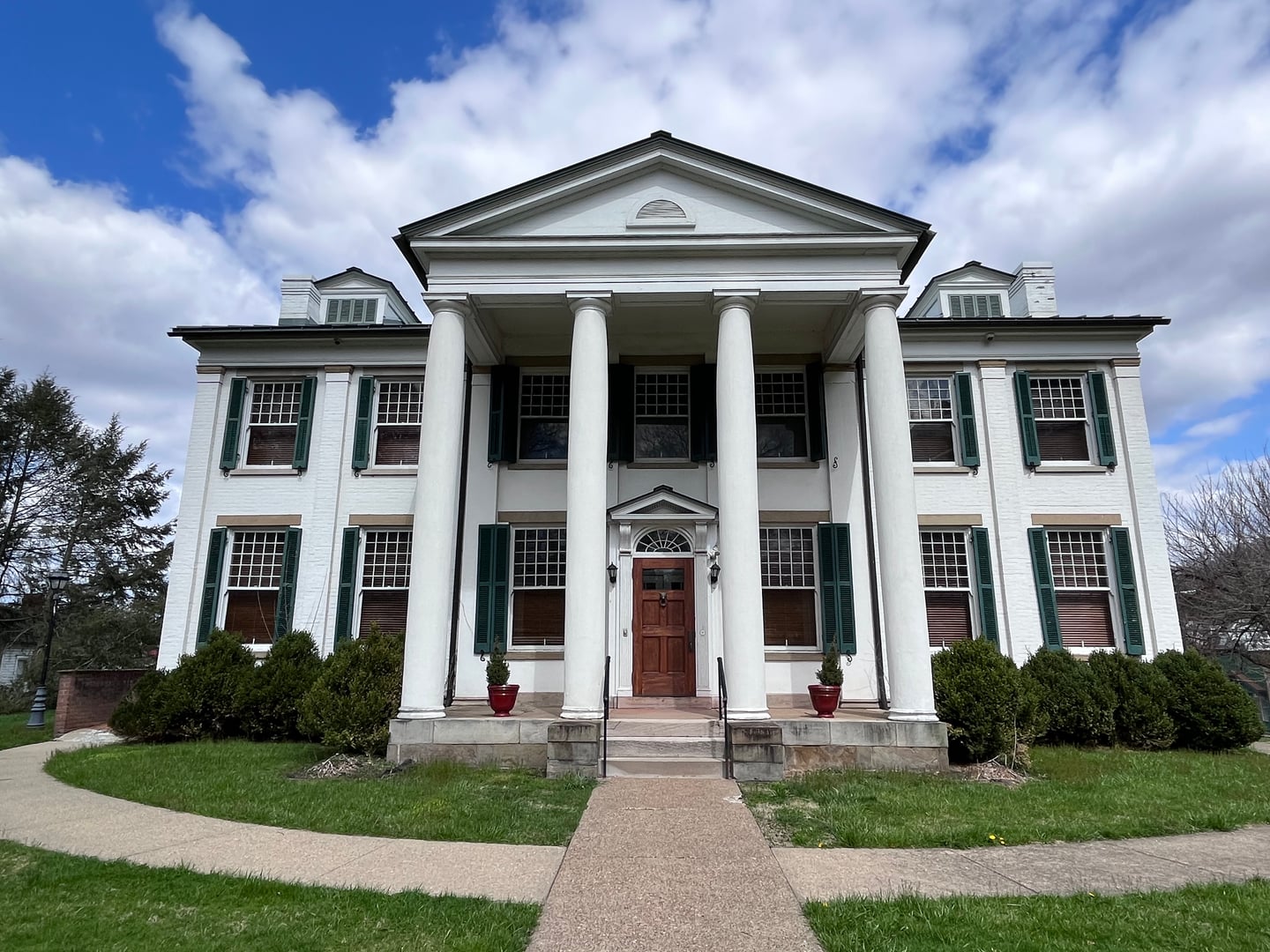 Waldomore, the 1839 brick mansion now part of the Clarksburg-Harrison Public Library in West Virginia