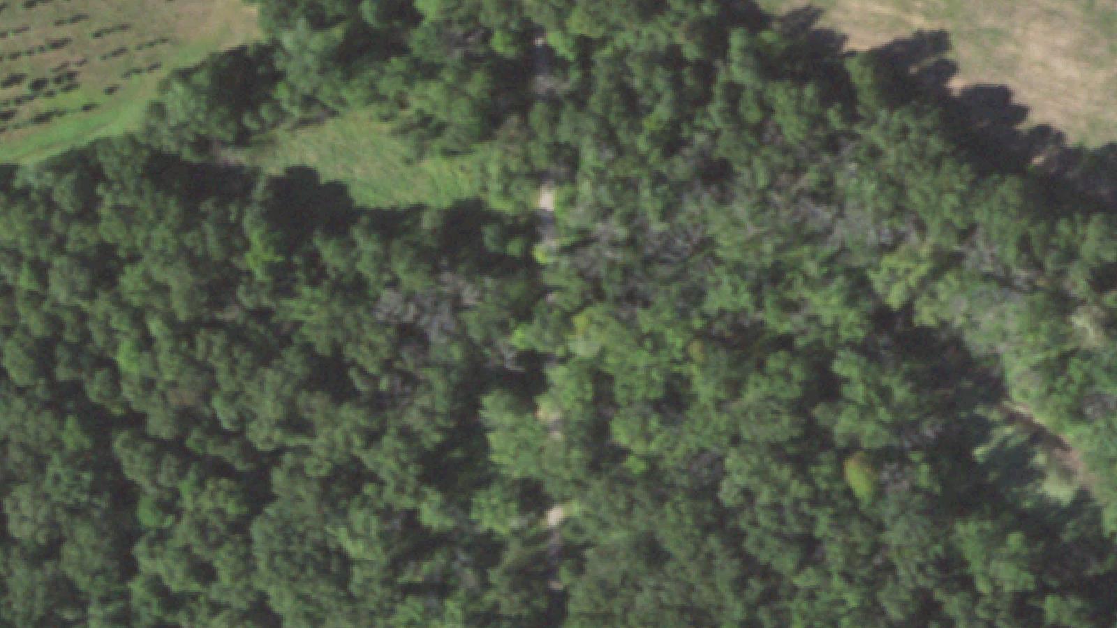 Aerial survey view of Church Road Cemetery