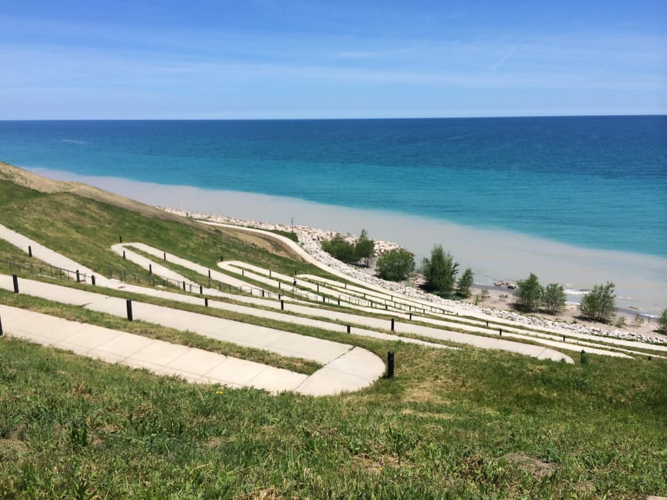 Concordia University, Mequon, Wisconsin.  Shoreline of Lake Michigan.  June 2016
