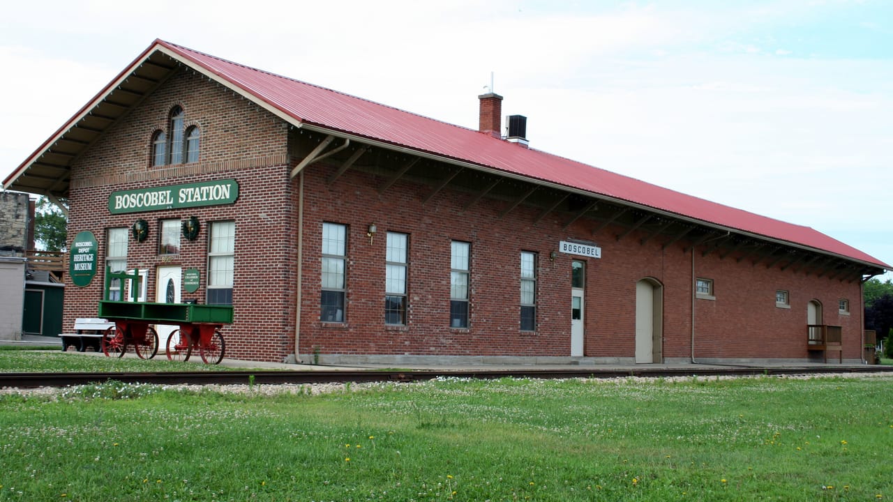 Hotel Boscobel (Central House) in Boscobel Wisconsin, the 1865 limestone hotel known as the birthplace of the Gideon Bible