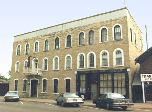 Hotel Boscobel (Central House) in Boscobel Wisconsin, the 1865 limestone hotel known as the birthplace of the Gideon Bible