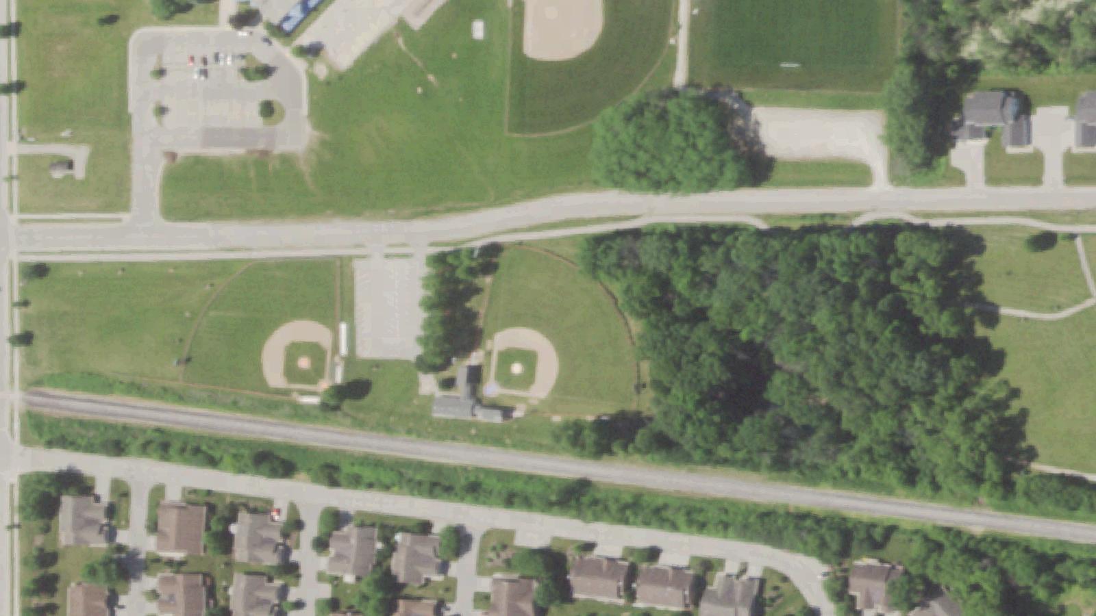 Aerial survey view of Lions Park