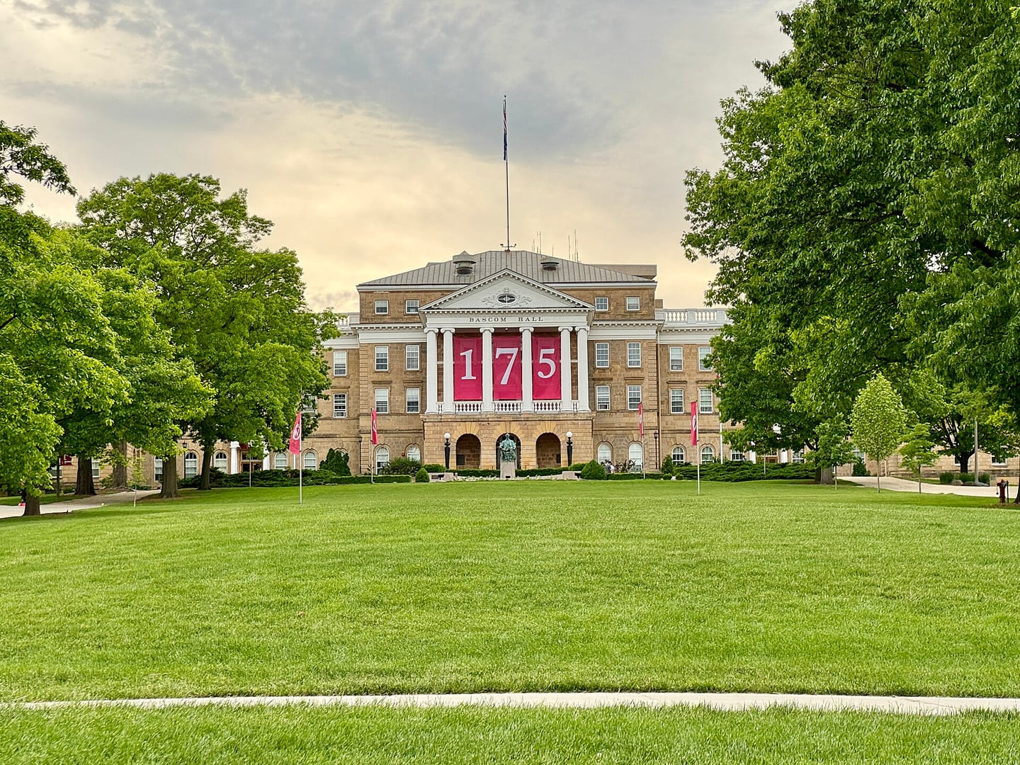 Bascom Hall at the University of Wisconsin–Madison, an Italian Renaissance Revival building at the top of Bascom Hill in Madison, Wisconsin