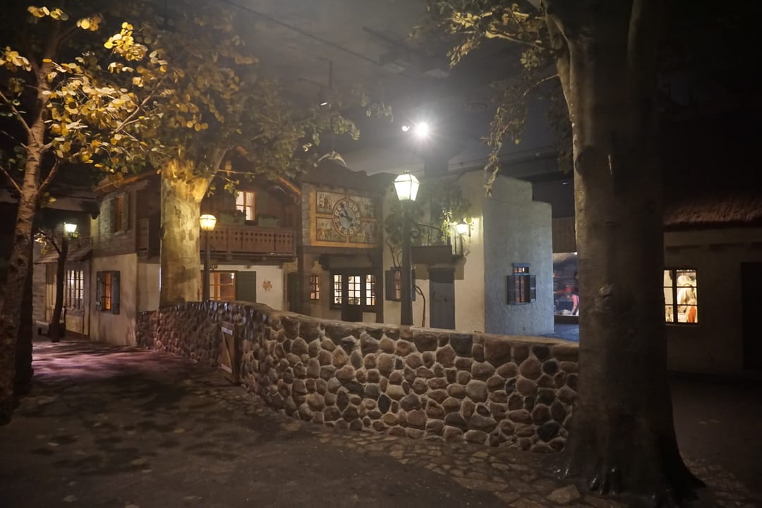 The European Village exhibit, a recreated immigrant-era streetscape, inside the Milwaukee Public Museum.