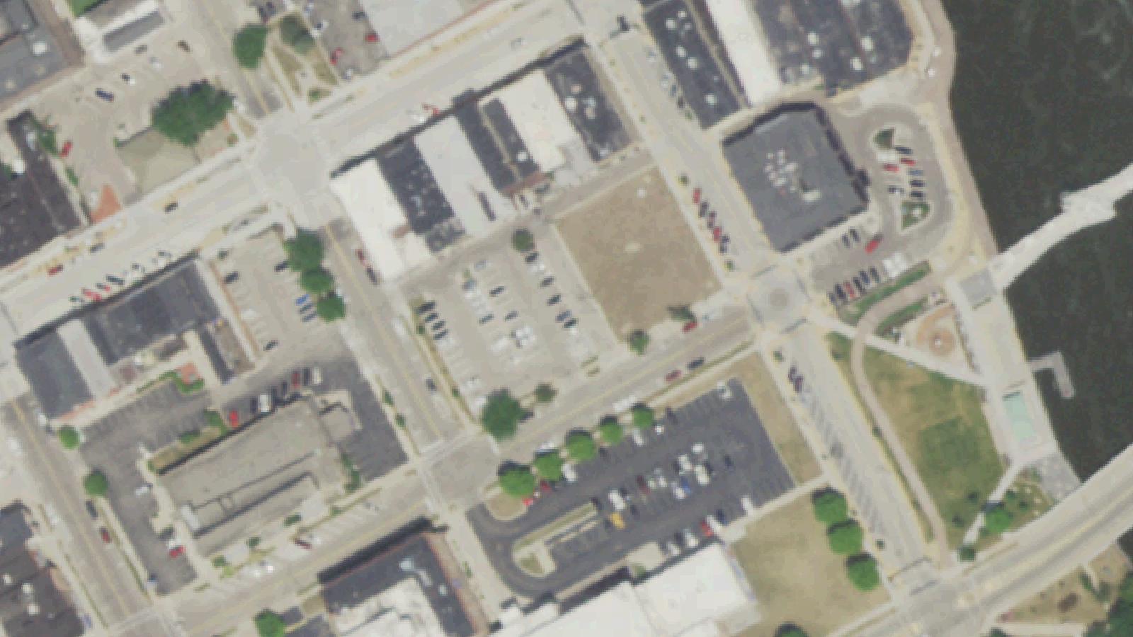 Aerial survey view of Oak Hill Cemetery