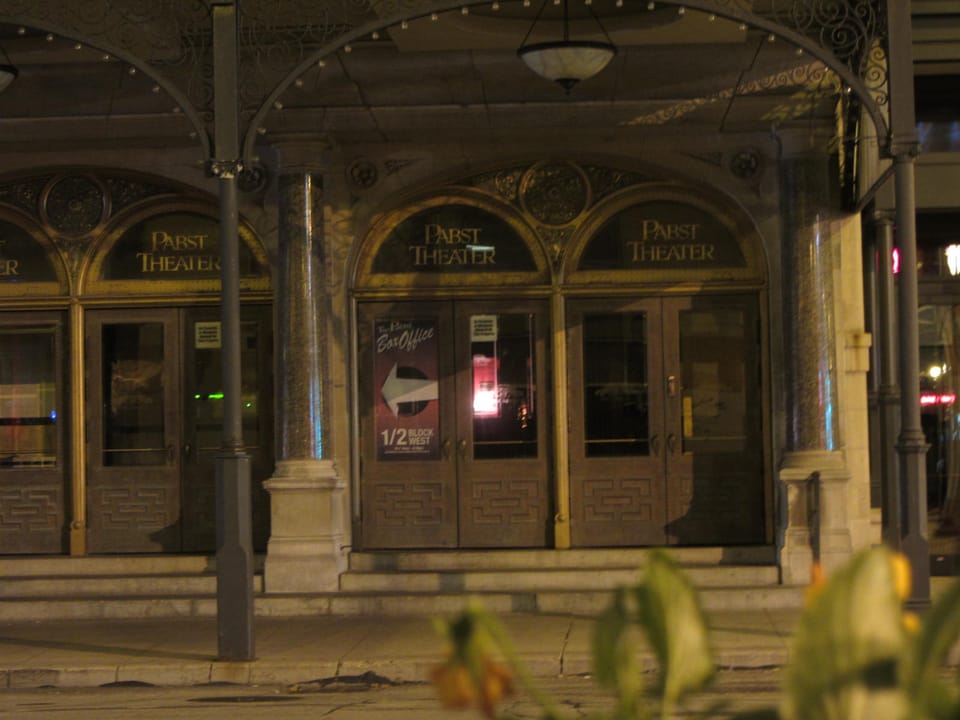 Pabst Theater 1895 German Renaissance Revival front facade on East Wells Street in downtown Milwaukee, Wisconsin