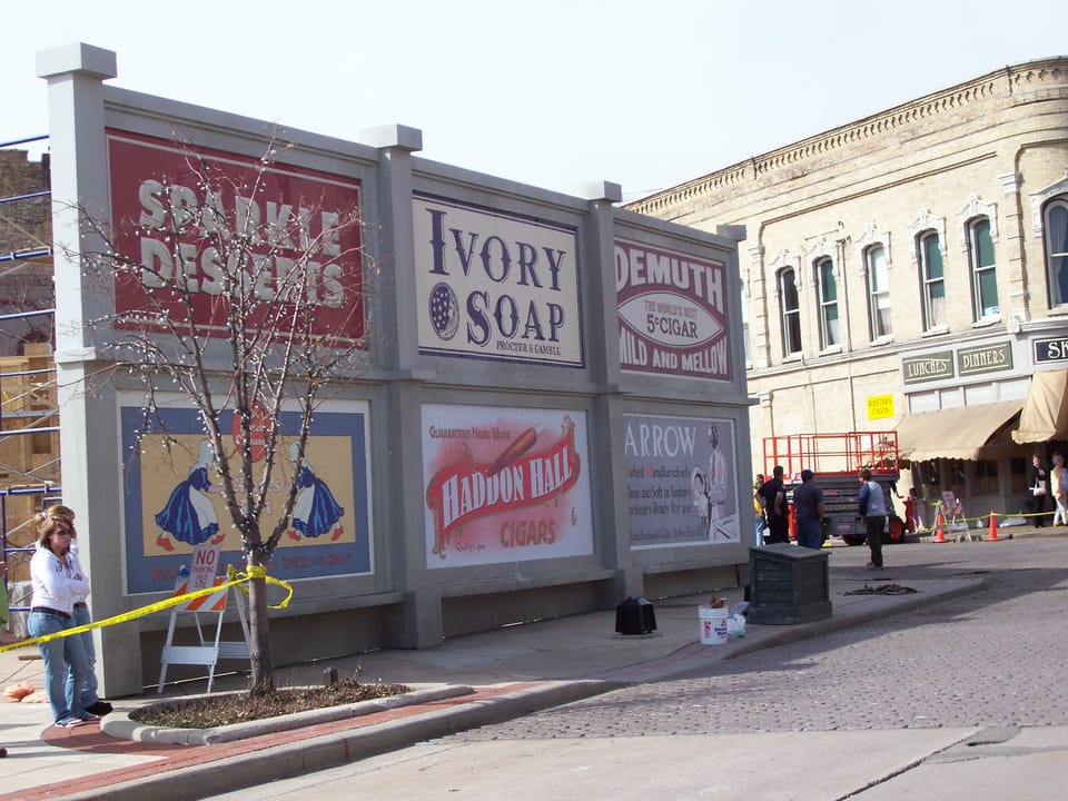 The Grand Opera House in Oshkosh Wisconsin, historic 1883 Victorian theater exterior