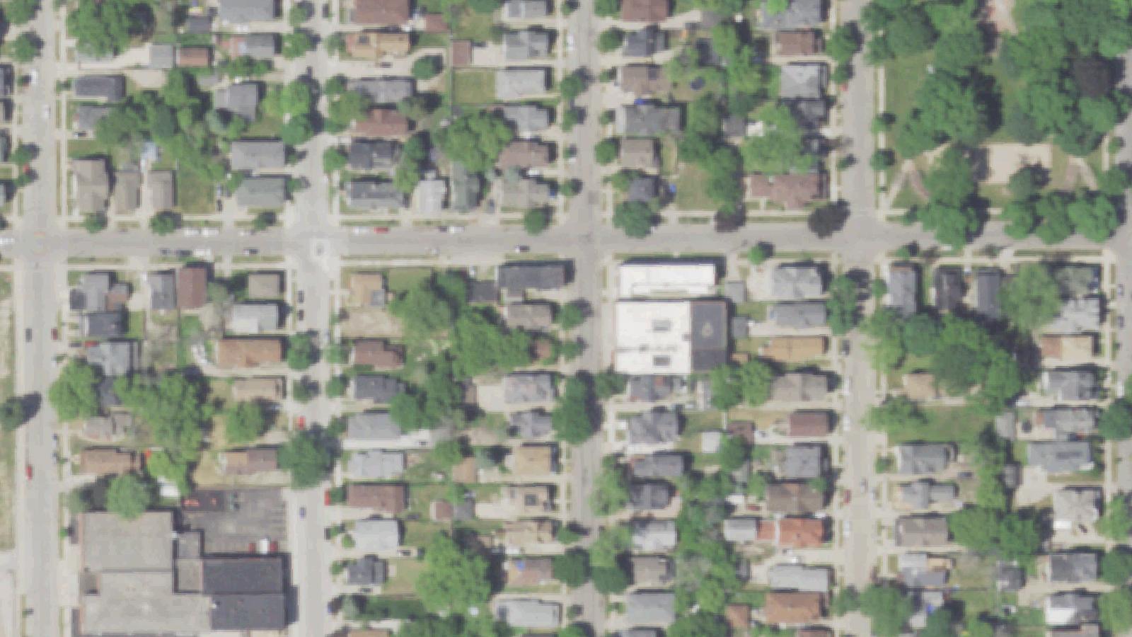 Aerial survey view of Winslow Elementary School (Former)