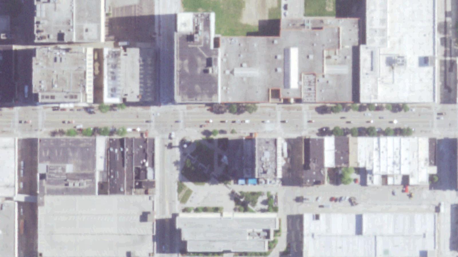 Aerial survey view of Zuelke Building
