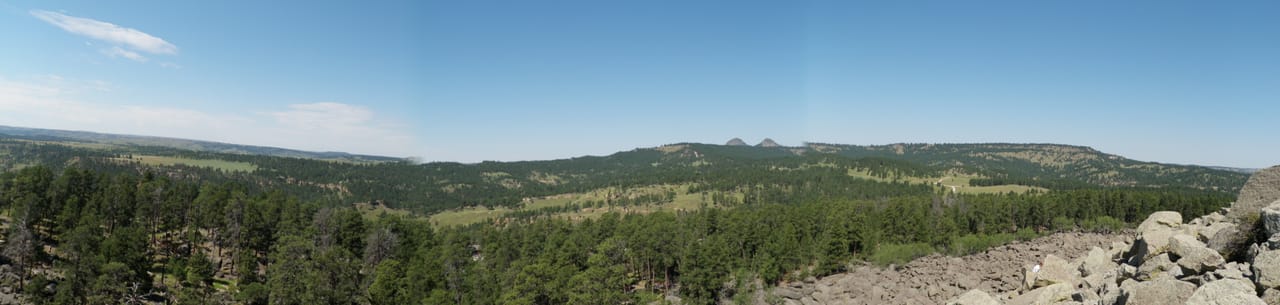 View from Devils Tower Rock Slide, Highest Legal Point