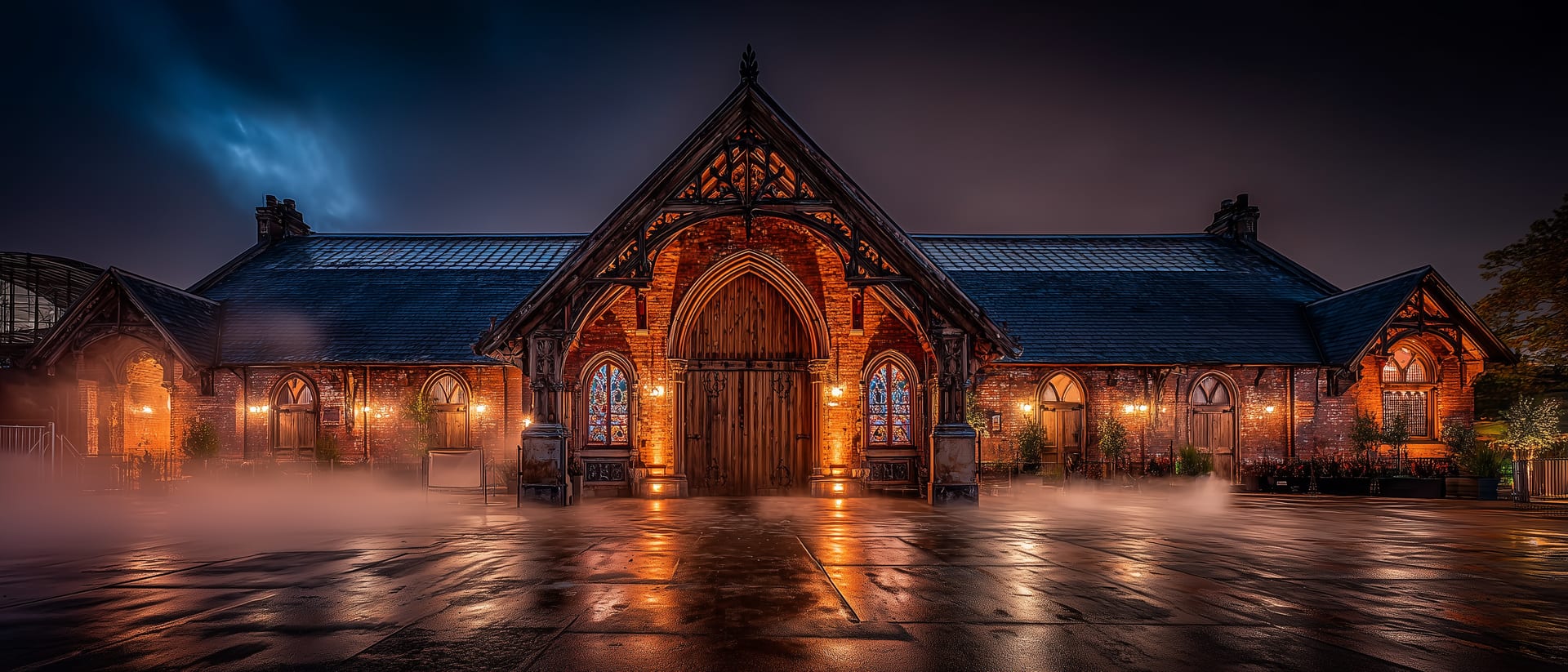 The castle-themed central building at Castle Park amusement park in Riverside, California.