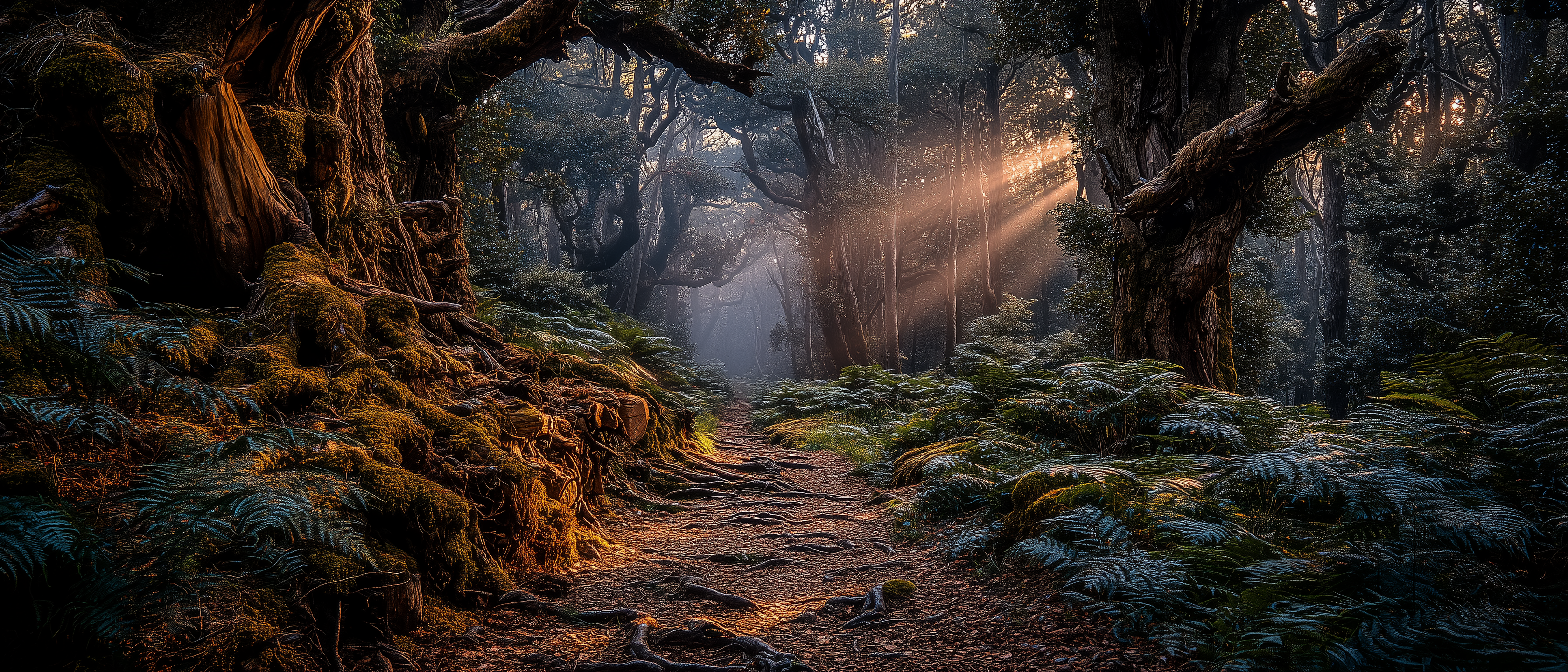 Woodland hiking trail at Branford Supply Pond Park in Connecticut